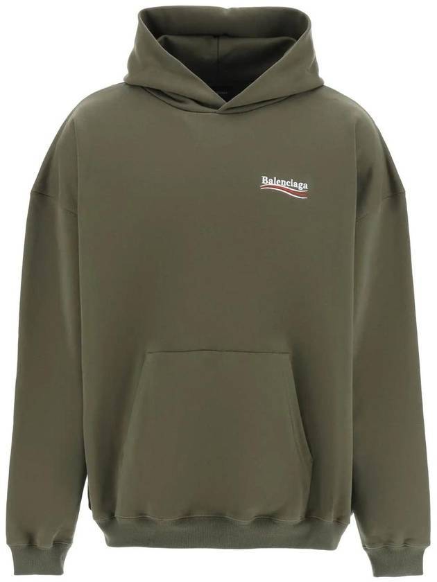 Luxury Balenciaga Trending 2025 Men's Political Campaign Large Fit Hoodie Khaki