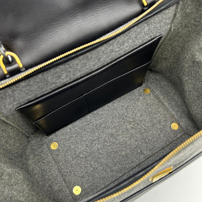 Luxury CELINE Felt Calfskin Small Belt Bag Grey Black LA17371