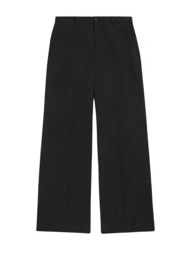 Luxury Balenciaga Trending 2025 Regular Fit Tailored Wide Pans Black