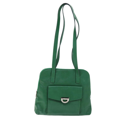 Luxury CELINE Shoulder Bag Leather Green  74192