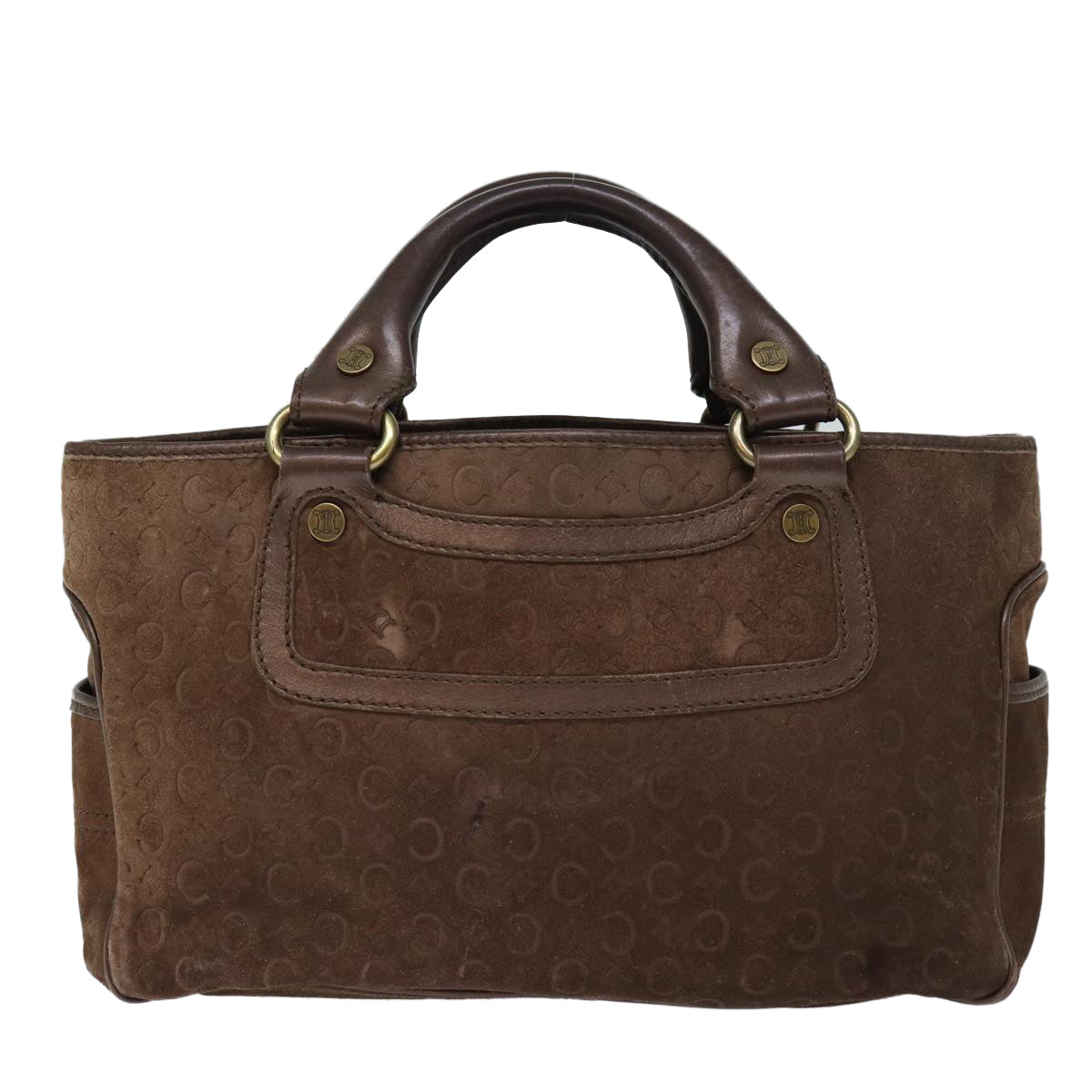 Luxury CELINE C Macadam Canvas Hand Bag Brown  74222