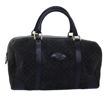 Luxury CELINE Macadam Canvas Boston Bag Black  74547