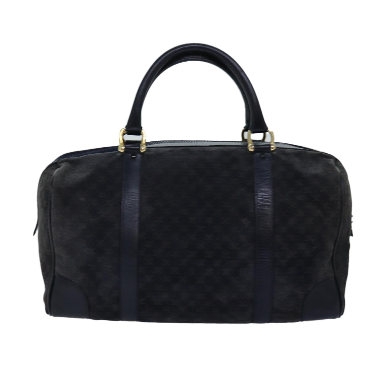 Luxury CELINE Macadam Canvas Boston Bag Black  74547