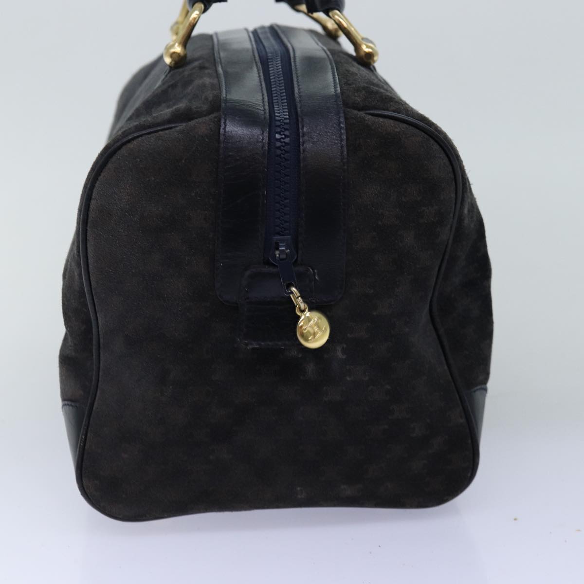 Luxury CELINE Macadam Canvas Boston Bag Black  74547