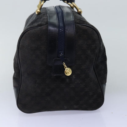 Luxury CELINE Macadam Canvas Boston Bag Black  74547