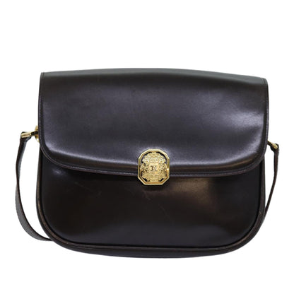 Luxury CELINE Shoulder Bag Leather Brown  74588