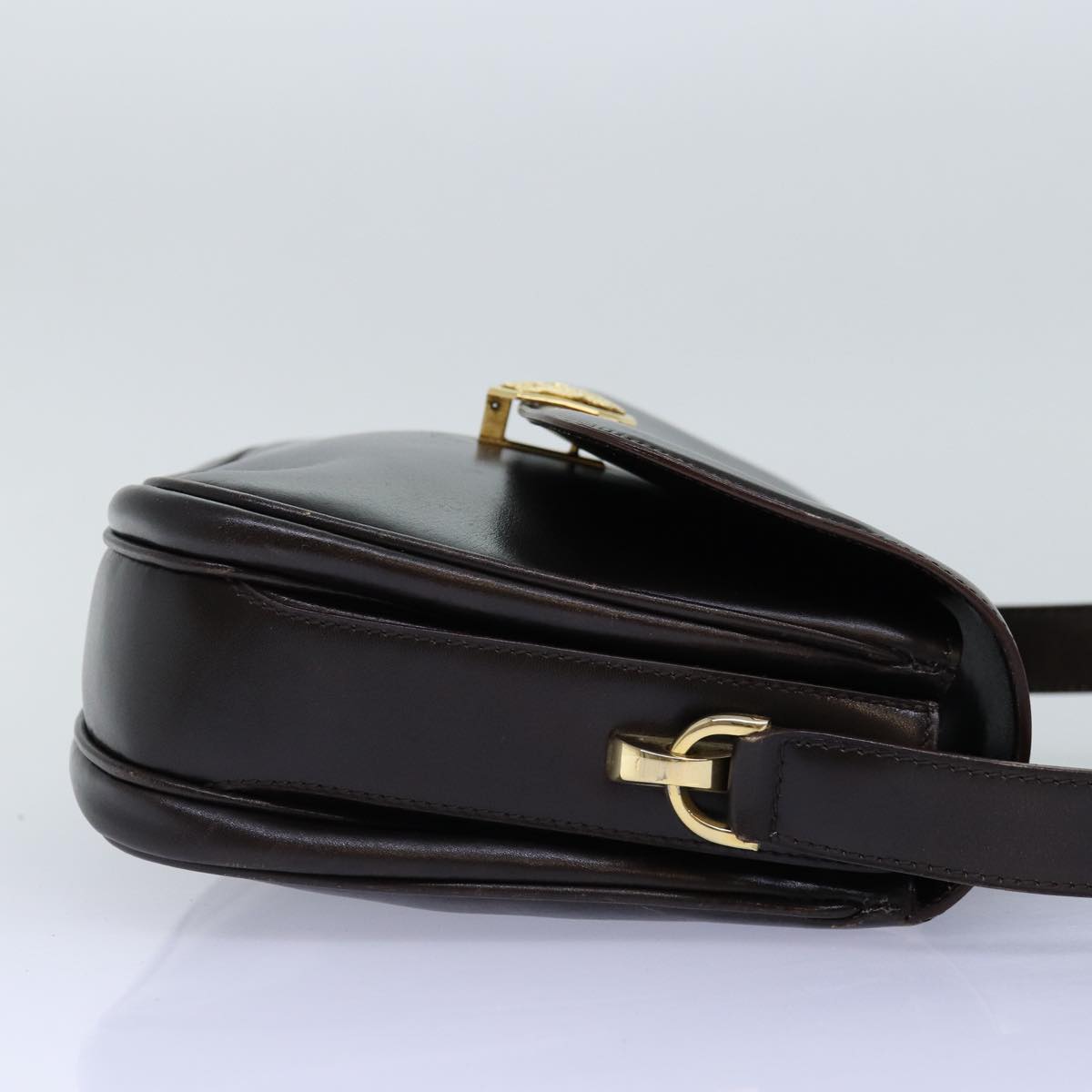 Luxury CELINE Shoulder Bag Leather Brown  74588
