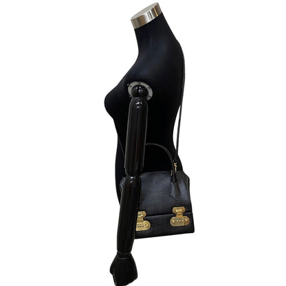 FENDI Shoulder Bag Epi Leather black Women