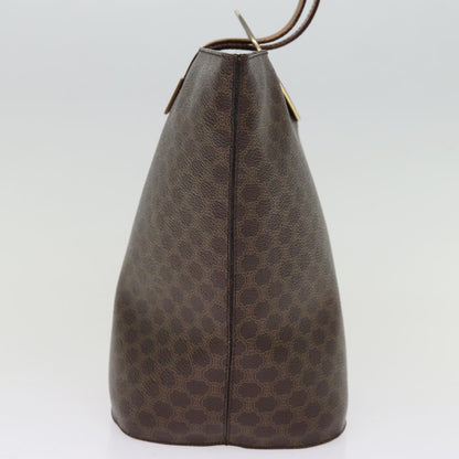 Luxury CELINE Macadam Canvas Shoulder Bag PVC Brown  74685