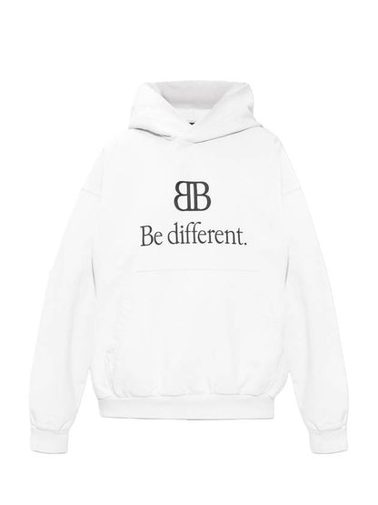 Luxury Balenciaga Trending 2025 BB Logo Print Hoodie Cream