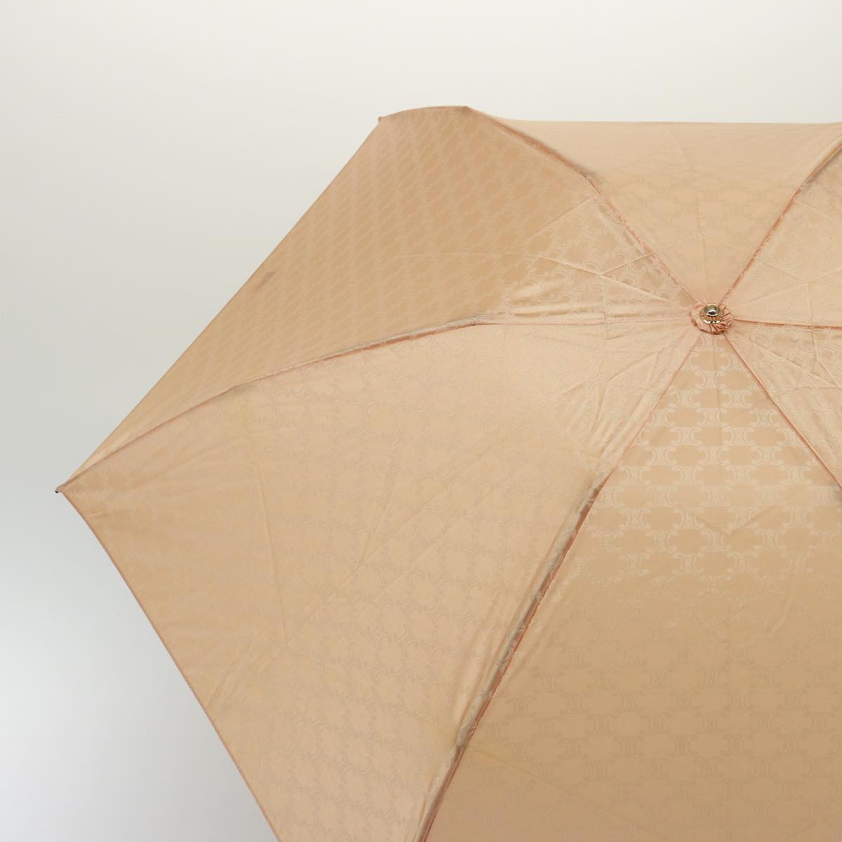 Luxury CELINE Macadam Canvas Folding Umbrella Nylon Pink  74883