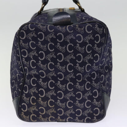 Luxury CELINE C Macadam Canvas Boston Bag Navy  74992