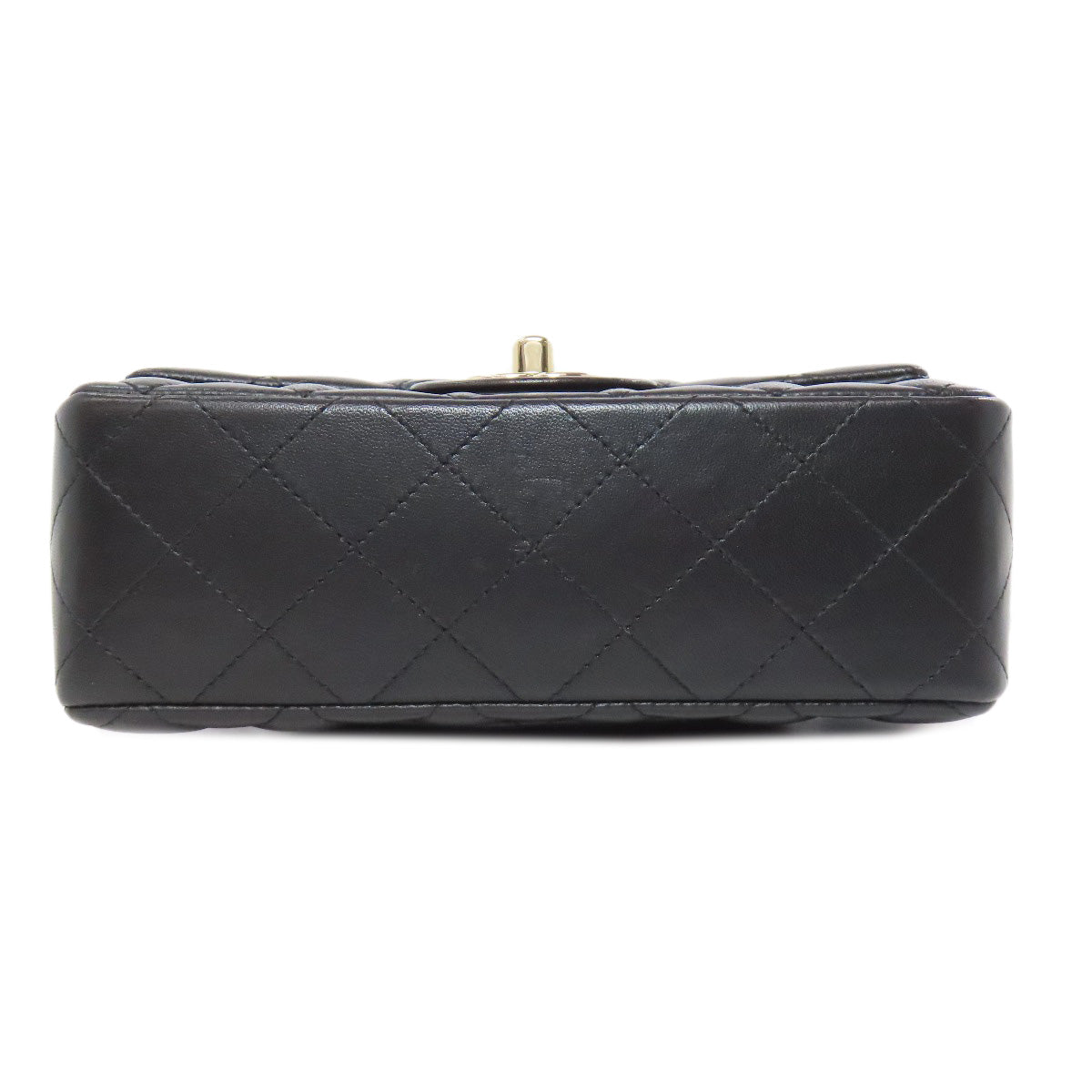 CHANEL Shoulder Bag lambskin black Matelasse Gold Metal