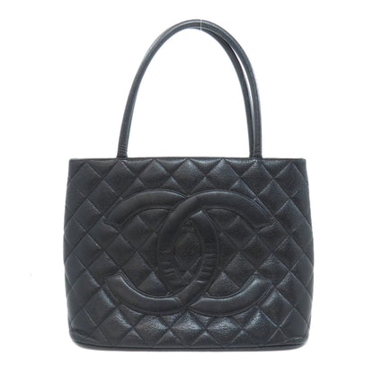 CHANEL Tote Bag Grained Calfskin Skin black Replica Tote Gold Metal
