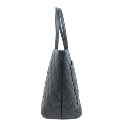 CHANEL Tote Bag Grained Calfskin Skin black Replica Tote Gold Metal