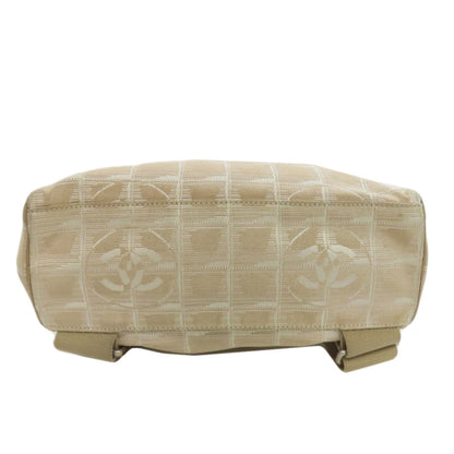 CHANEL Backpack Nylon jacquard beige New travel line
