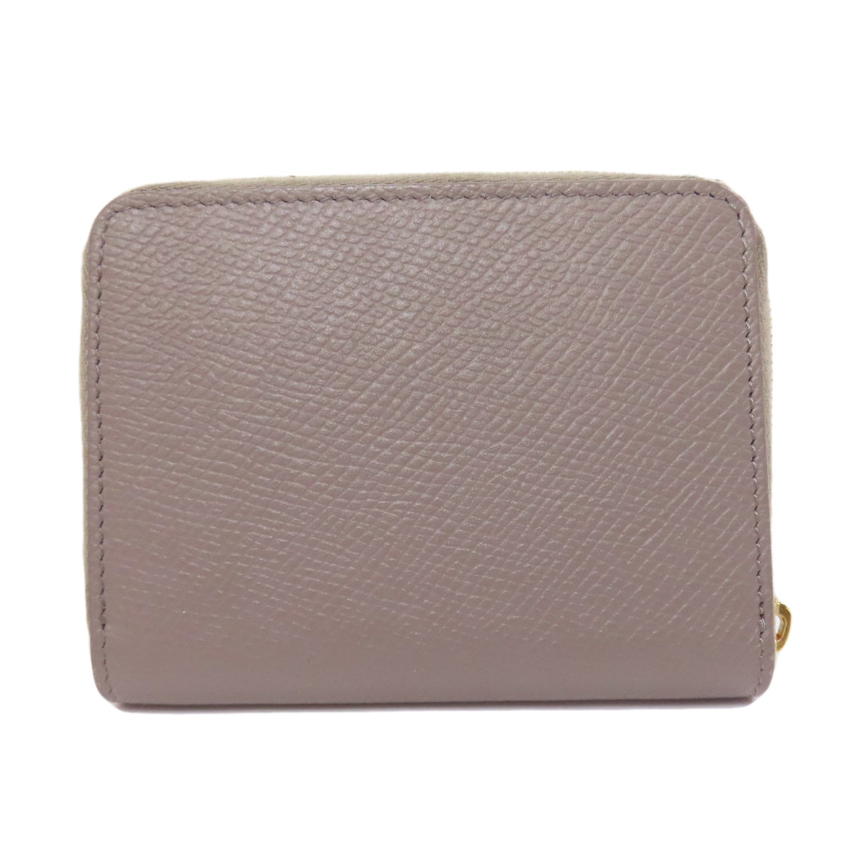 CELINE Coin case leather gray logo Women