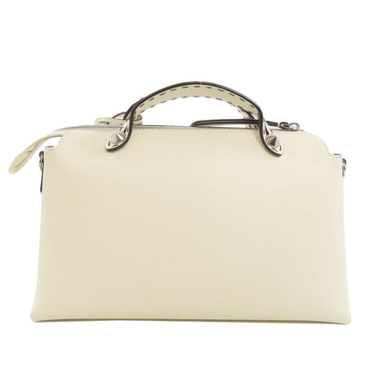 FENDI Handbag Calfskin white By the way 2WAY