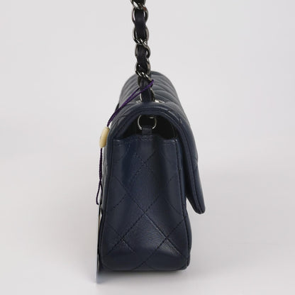 Chanel Classic Flap Rectangular Mini Navy Lambskin 2013-2014