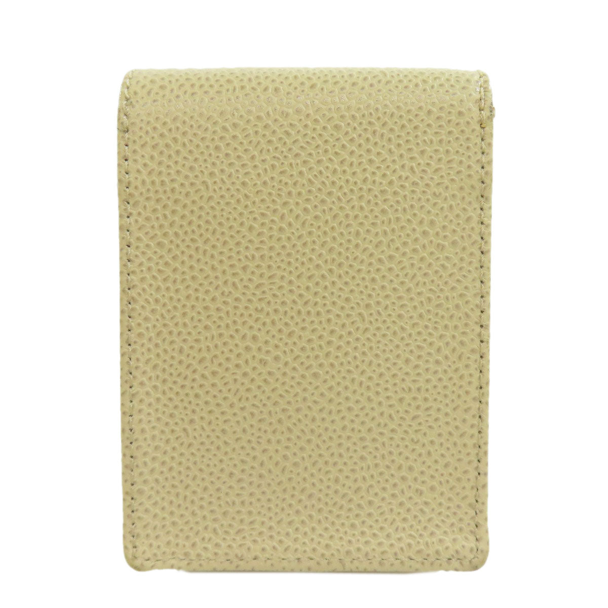 CHANEL Cigarette case Grained Calfskin Skin white COCO Mark Gold Metal Cigarette Case Women