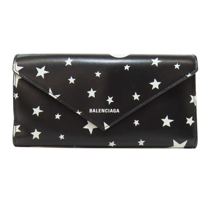 BALENCIAGA Long Wallet Purse 499207 Calfskin black Star motif Women