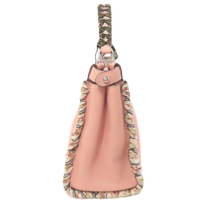FENDI Handbag Calfskin pink Peekaboo ribbon stitch 2WAY Women