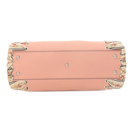 FENDI Handbag Calfskin pink Peekaboo ribbon stitch 2WAY Women