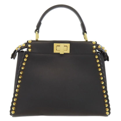 FENDI Handbag Calfskin black Mini Peekaboo Studs 2WAY Women