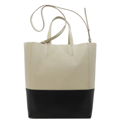 CELINE Handbag leather white Vertical Cabas 2WAY