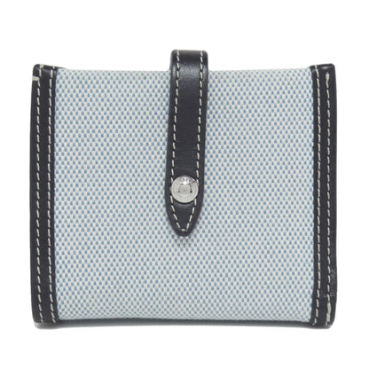 BURBERRY Bifold Wallet canvas blue logo Women