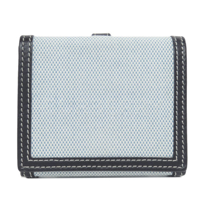 BURBERRY Bifold Wallet canvas blue logo Women
