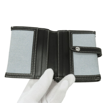 BURBERRY Bifold Wallet canvas blue logo Women