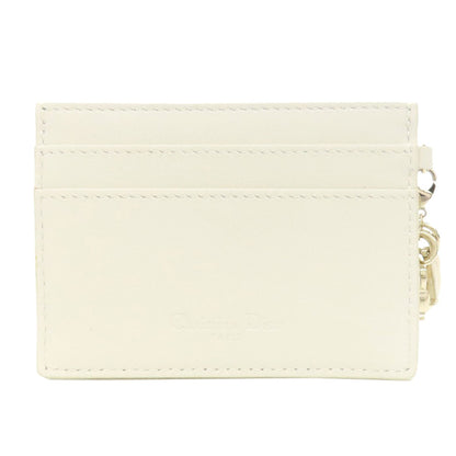 Christian Dior Card Case leather white Heart Lady Dior Women