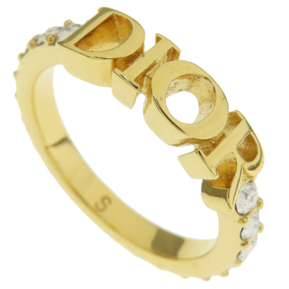 Christian Dior Ring metallic gold logo Women