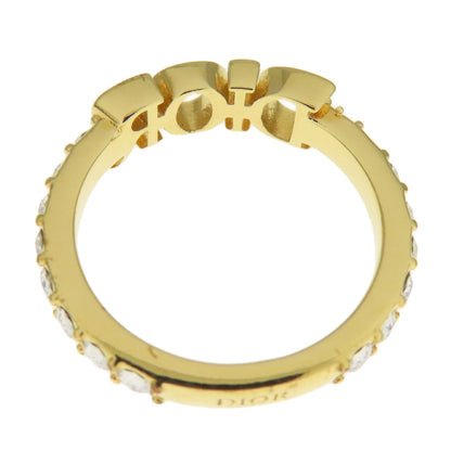 Christian Dior Ring metallic gold logo Women