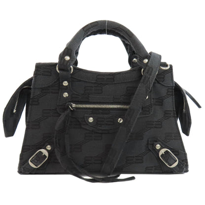 BALENCIAGA Handbag 696495 canvas gray Neo Classic City XS 2WAY