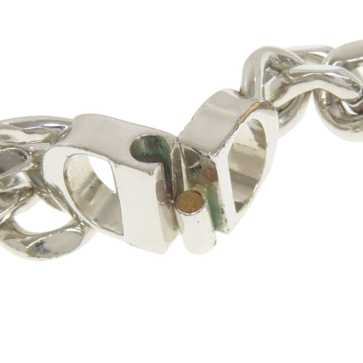 Christian Dior Necklace metallic Silver Chain link Women