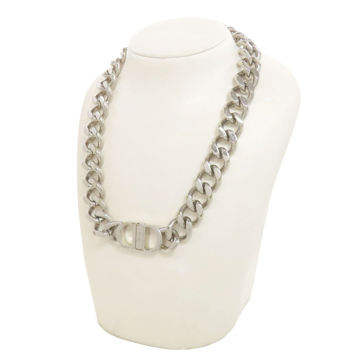 Christian Dior Necklace metallic Silver Chain link Women