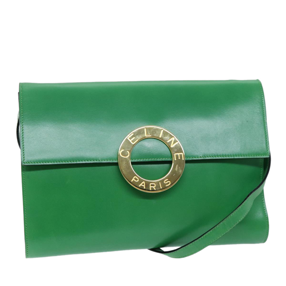 Luxury CELINE Shoulder Bag Leather Green  75227A
