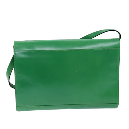 Luxury CELINE Shoulder Bag Leather Green  75227A