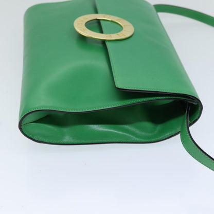 Luxury CELINE Shoulder Bag Leather Green  75227A