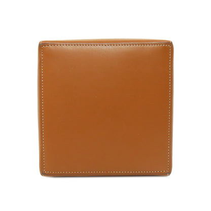 CELINE Handbag Calfskin Brown cube bag