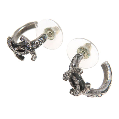 CHANEL Pierce metallic Silver COCO Mark Women