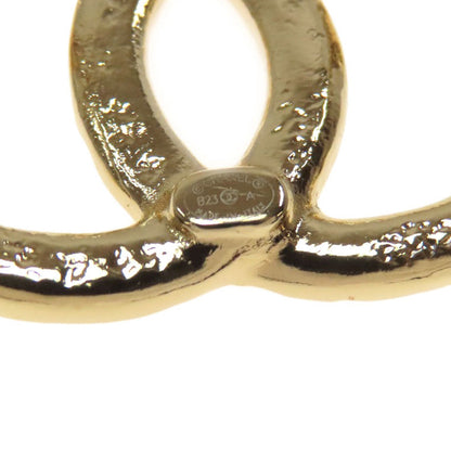CHANEL Brooch metallic gold Tweed Pattern COCO Mark Women