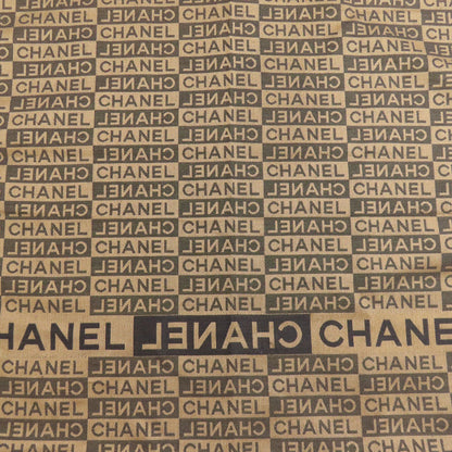 CHANEL Scarf Silk, Wool Brown Logo all-over pattern Women