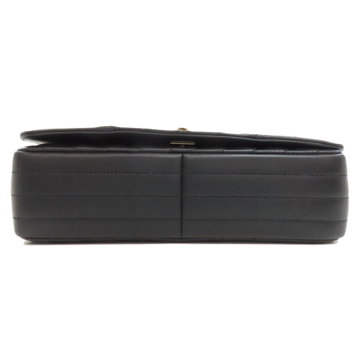 CHANEL Shoulder Bag lambskin black ChainShoulder Vstitch Gold Metal Women