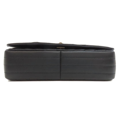 CHANEL Shoulder Bag lambskin black ChainShoulder Vstitch Gold Metal Women