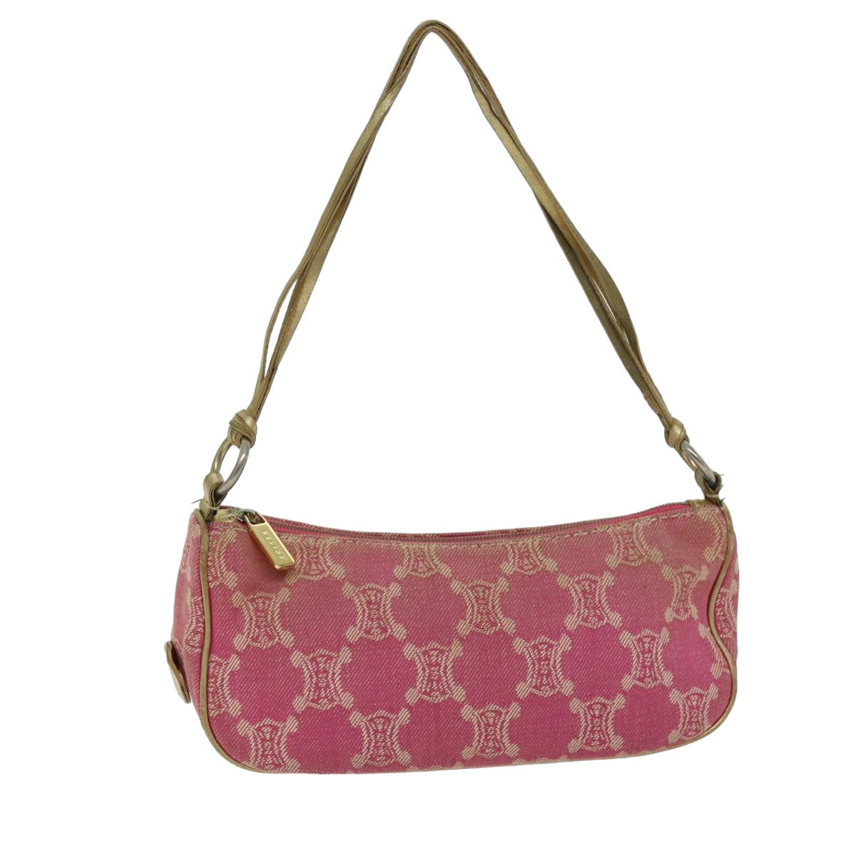 Luxury CELINE Macadam Canvas Accessory Pouch Pink  75321
