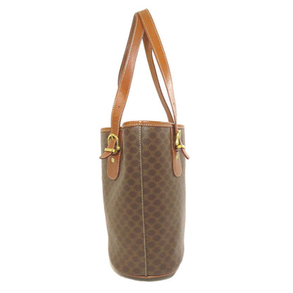 CELINE Tote Bag PVC, Leather Brown Macadam Pattern Women