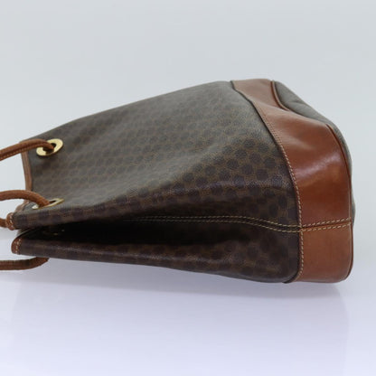 Luxury CELINE Macadam Canvas Shoulder Bag PVC Brown  75369